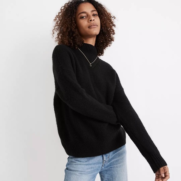Madewell Black Dillon Mockneck Pullover Sweater - Picture 2 of 10